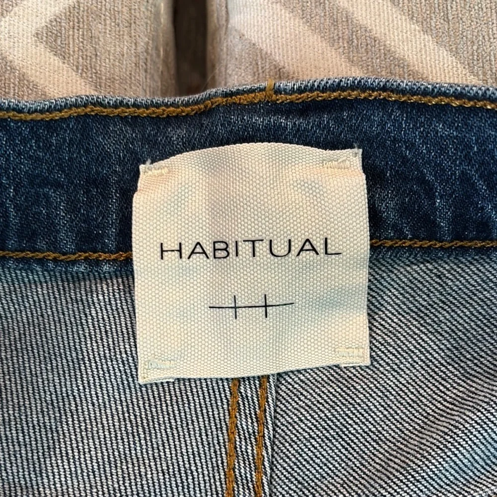 NWOT Habitual Blue Jean Shorts High Waist Raw Hem sz 14/32